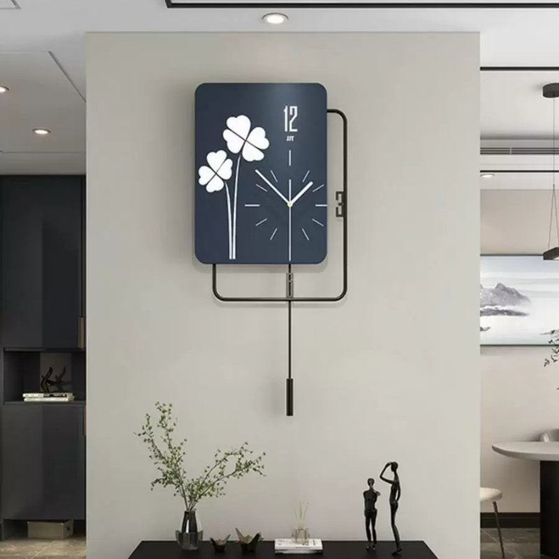 Luxury Lifestyle Aesthetics - Horloge murale minimaliste de style chinois,