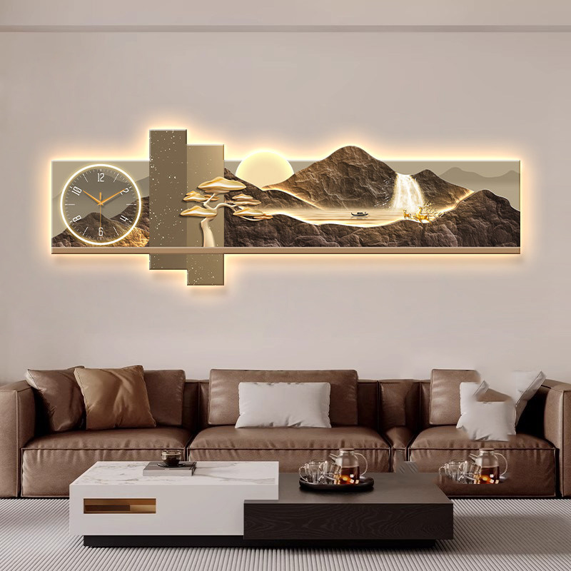 Luxury Lifestyle Aesthetics - Grande Horloge Murale Artistique de Luxe