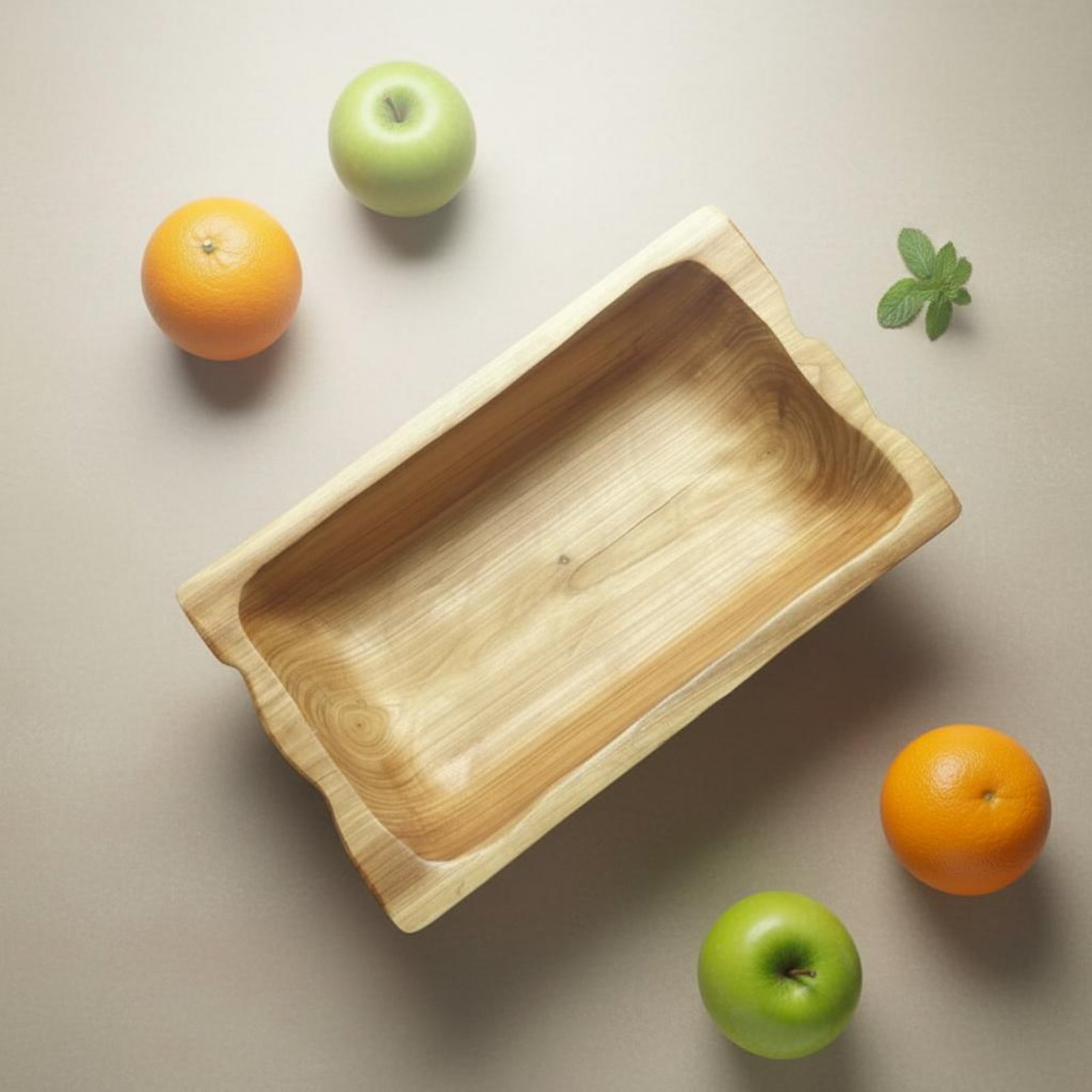 Wooden Serving Tray - Bac de rangement en bois massif
