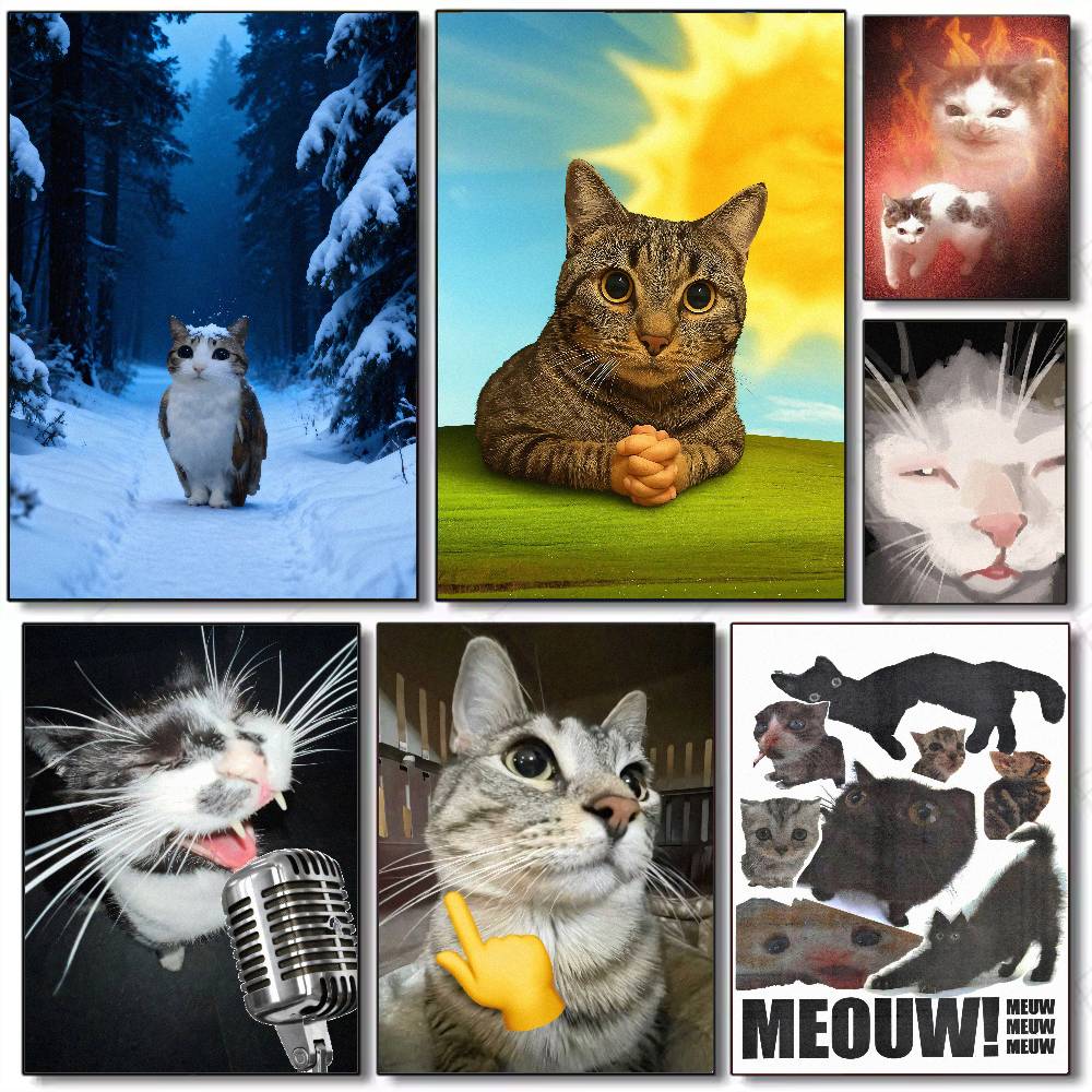 Luxury Lifestyle Wallpaper - Affiche MEME de chat, grande, populaire,
