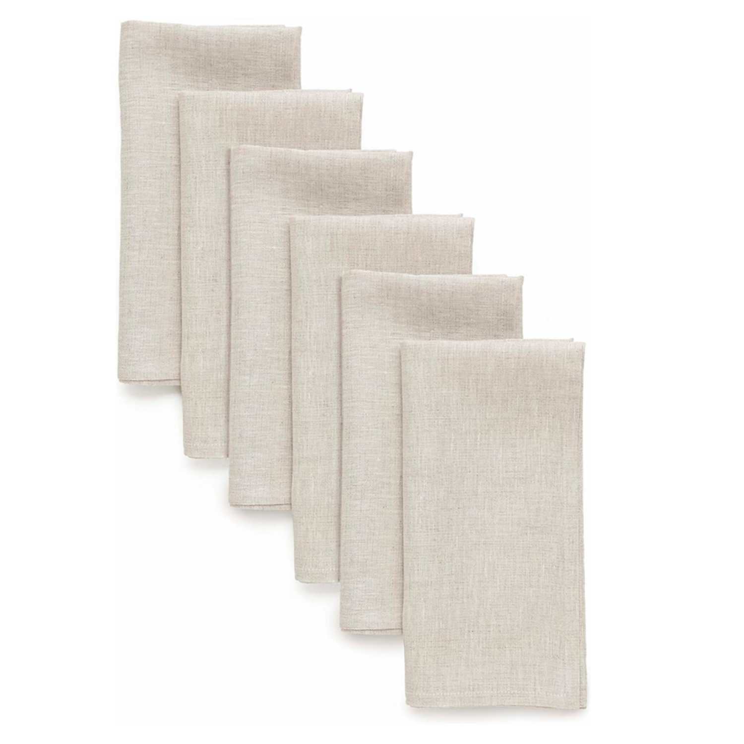 Linen Napkin Set - Serviette de table 100% lin, 6