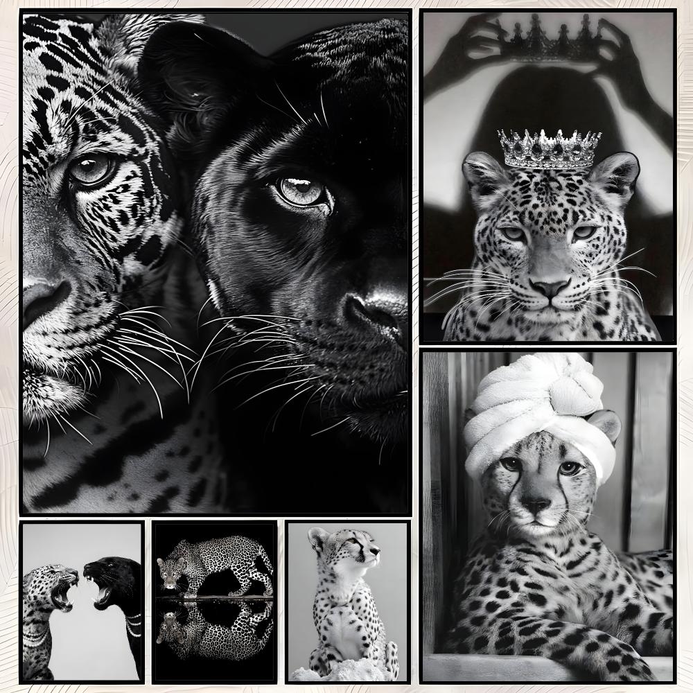 Luxury Lifestyle Wallpaper - Affiche de luxe léopard noir et