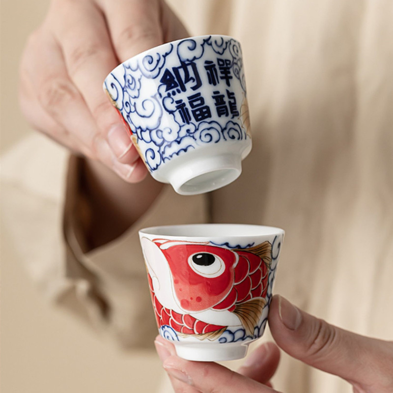Handmade Ceramic Mug - Tasse à thé chinoise Vintage en