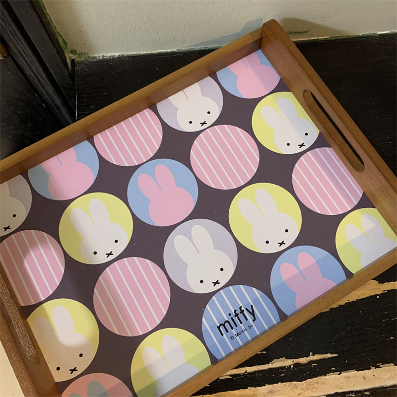 Plateau à thé en bois motif la - Wooden Serving Tray avis et prix