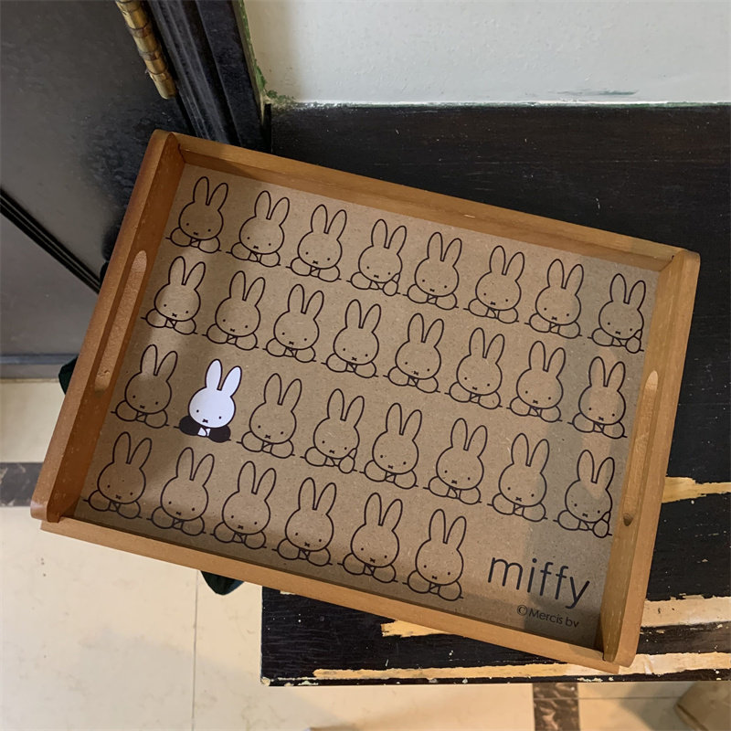 Plateau à thé en bois motif la - Wooden Serving Tray avis et prix