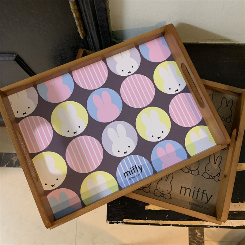 Plateau à thé en bois motif la - Wooden Serving Tray avis et prix