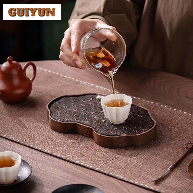 Petit plateau à thé en noyer n - Wooden Serving Tray avis et prix