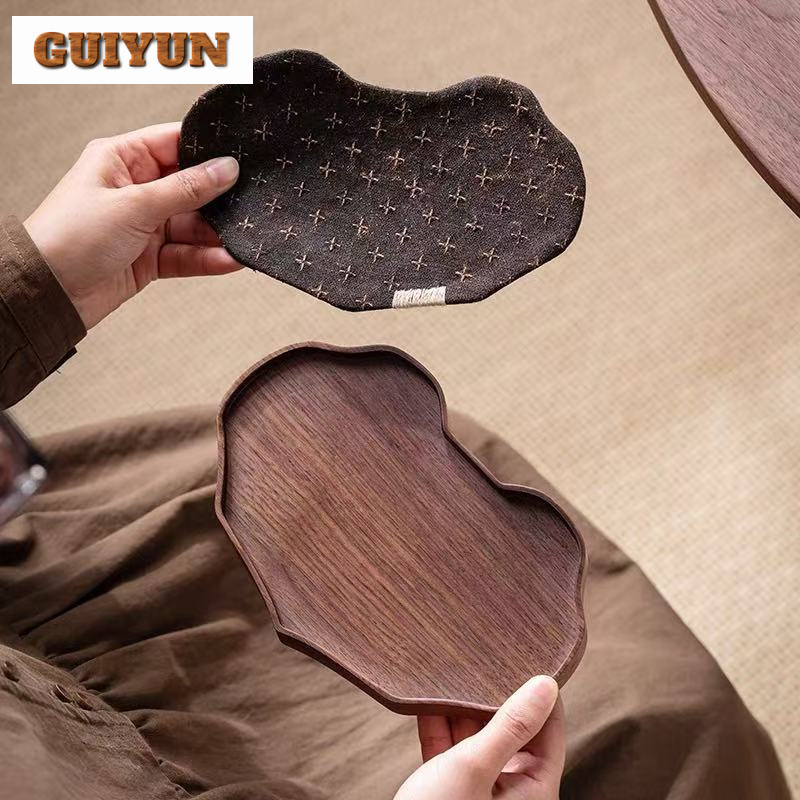 Petit plateau à thé en noyer n - Wooden Serving Tray avis et prix