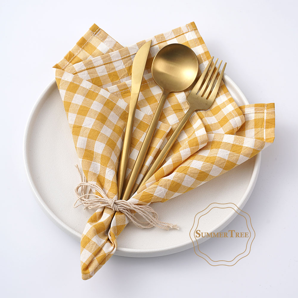 Serviette de table en coton à  - Linen Napkin Set avis et prix