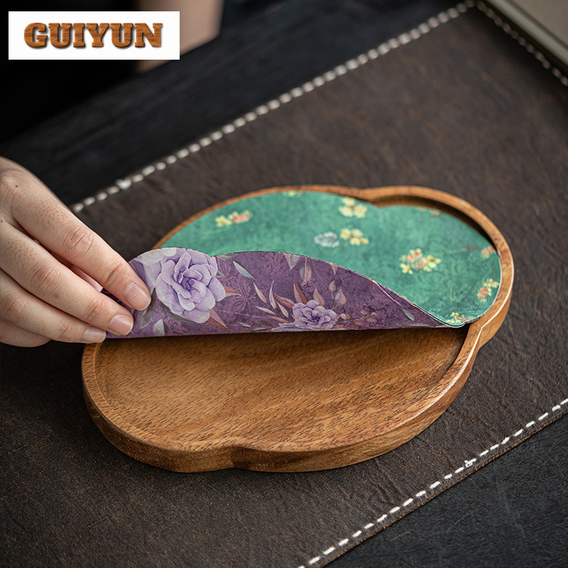 Plateau à thé en bois de noyer - Wooden Serving Tray avis et prix