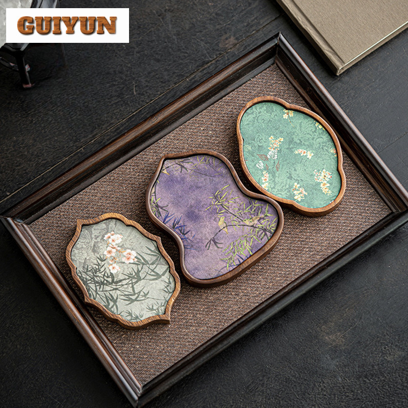 Plateau à thé en bois de noyer - Wooden Serving Tray avis et prix