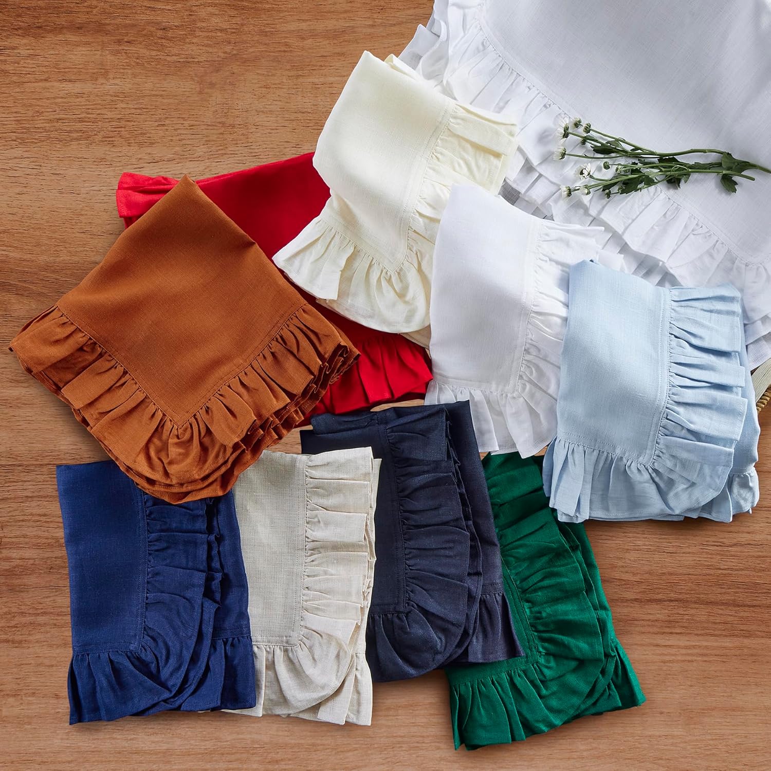 Lot de 4 serviettes de table à - Linen Napkin Set avis et prix