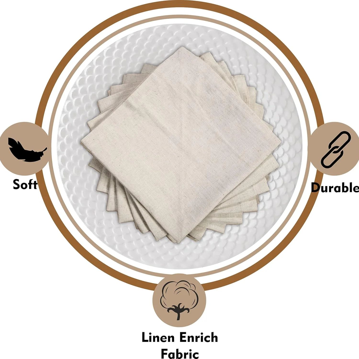 Serviette de table 100% lin, 6 - Linen Napkin Set avis et prix