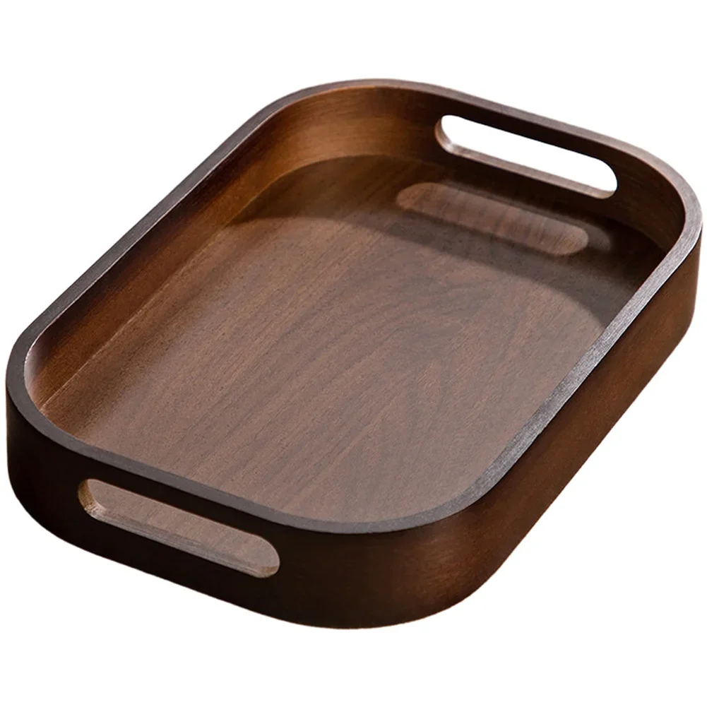 Plateau à thé en bois avec poi - Wooden Serving Tray avis et prix