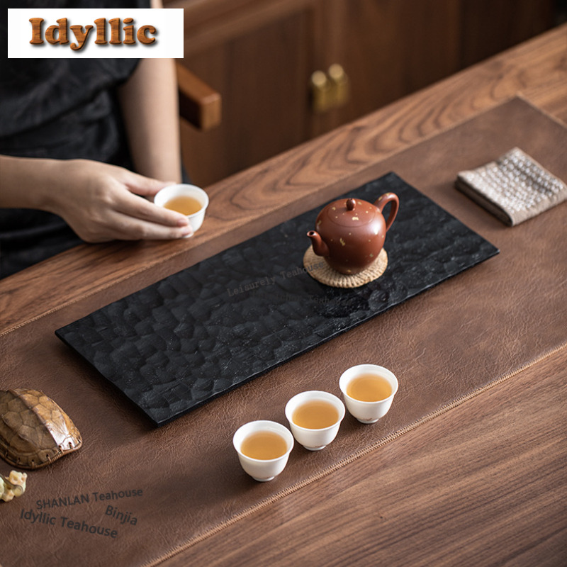 Plateau à thé carbonisé en boi - Wooden Serving Tray avis et prix